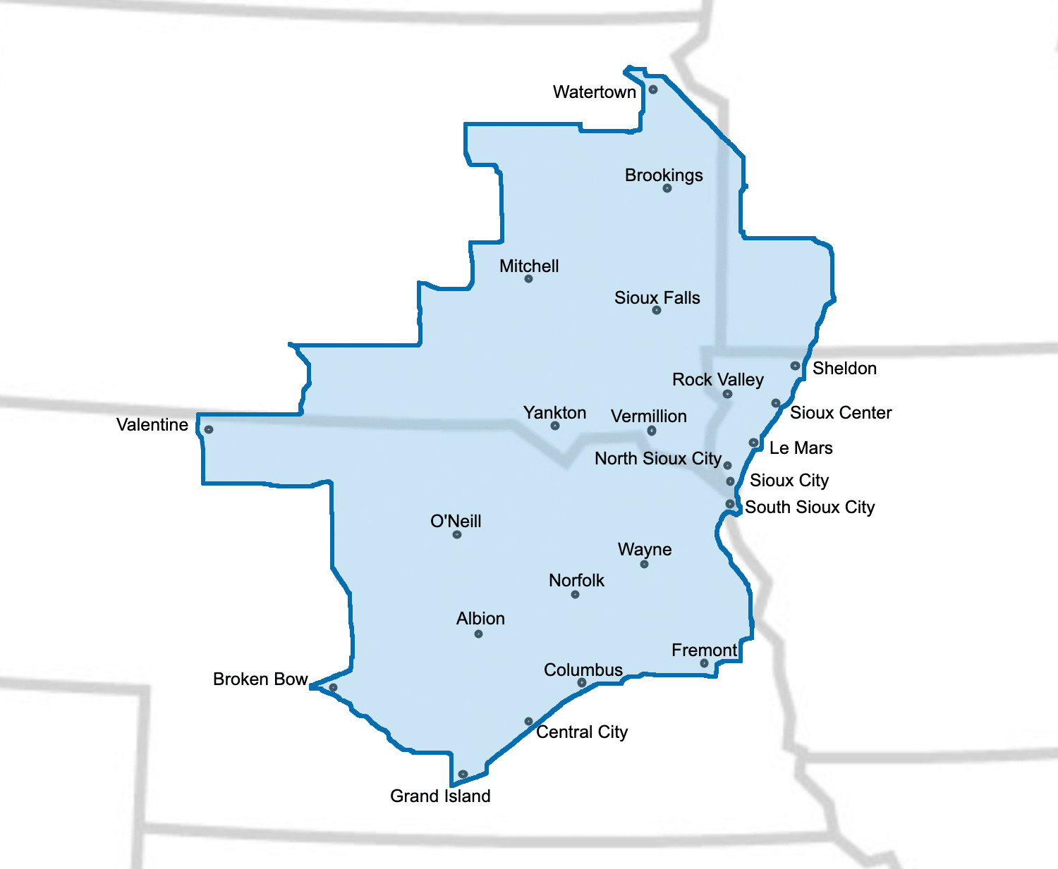 Service Territory Map - Appeara